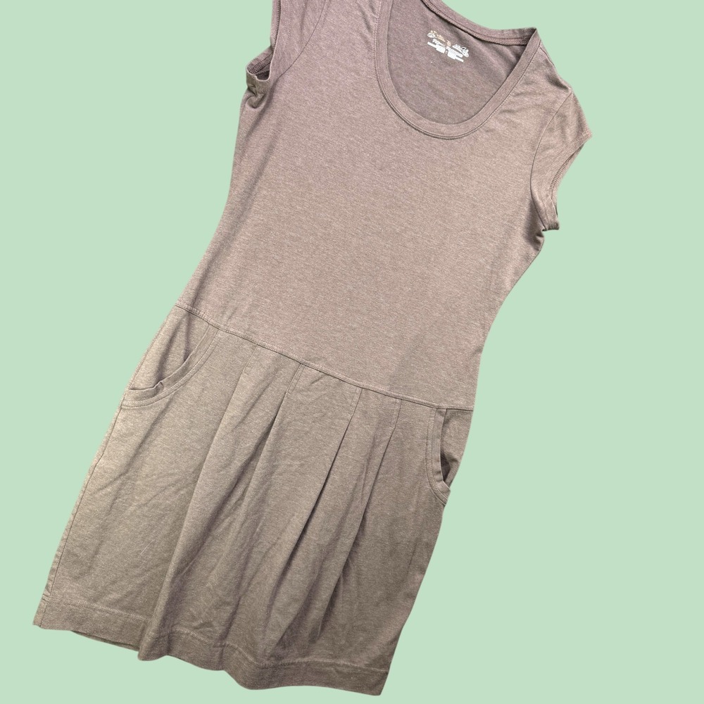 Royal Robbins Dress Women S‎ Taupe Cap Sleeve Pocket Casual Travel Adventure